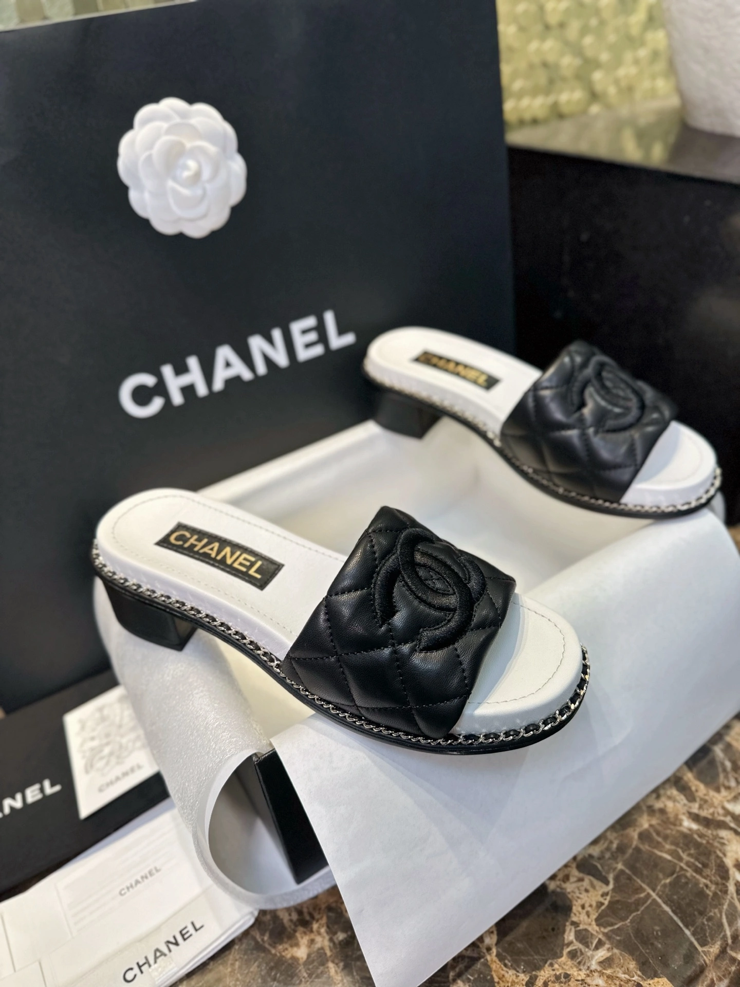 COCO--3h1958 G46301 X01000 94305 sheepskin embroidery Heel height：4.5CM item:E-X430L0323B